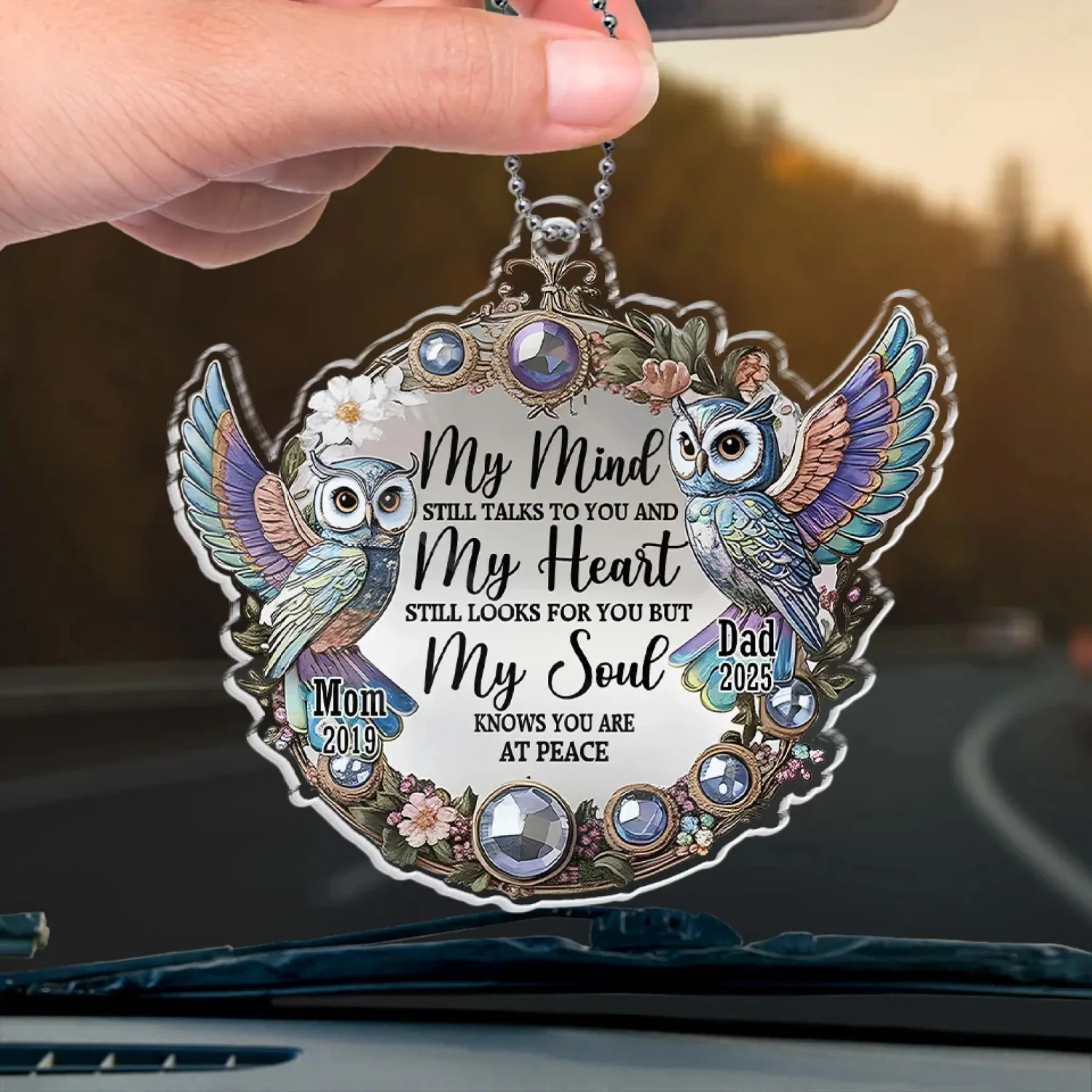 Cherished Memories Live Forever - Memorial Personalized Custom Car Ornament - Acrylic Custom Shaped - Sympathy Gift For Family Members 4 Cherished Memories Live Forever - Memorial Personalized Custom Car Ornament - Acrylic Custom Shaped - Sympathy Gift For Family Members - Image 4