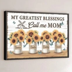 In Grandma’s Garden, Love Grows Wild And Free - Family Personalized Custom Horizontal Poster - Gift For Mom, Grandma