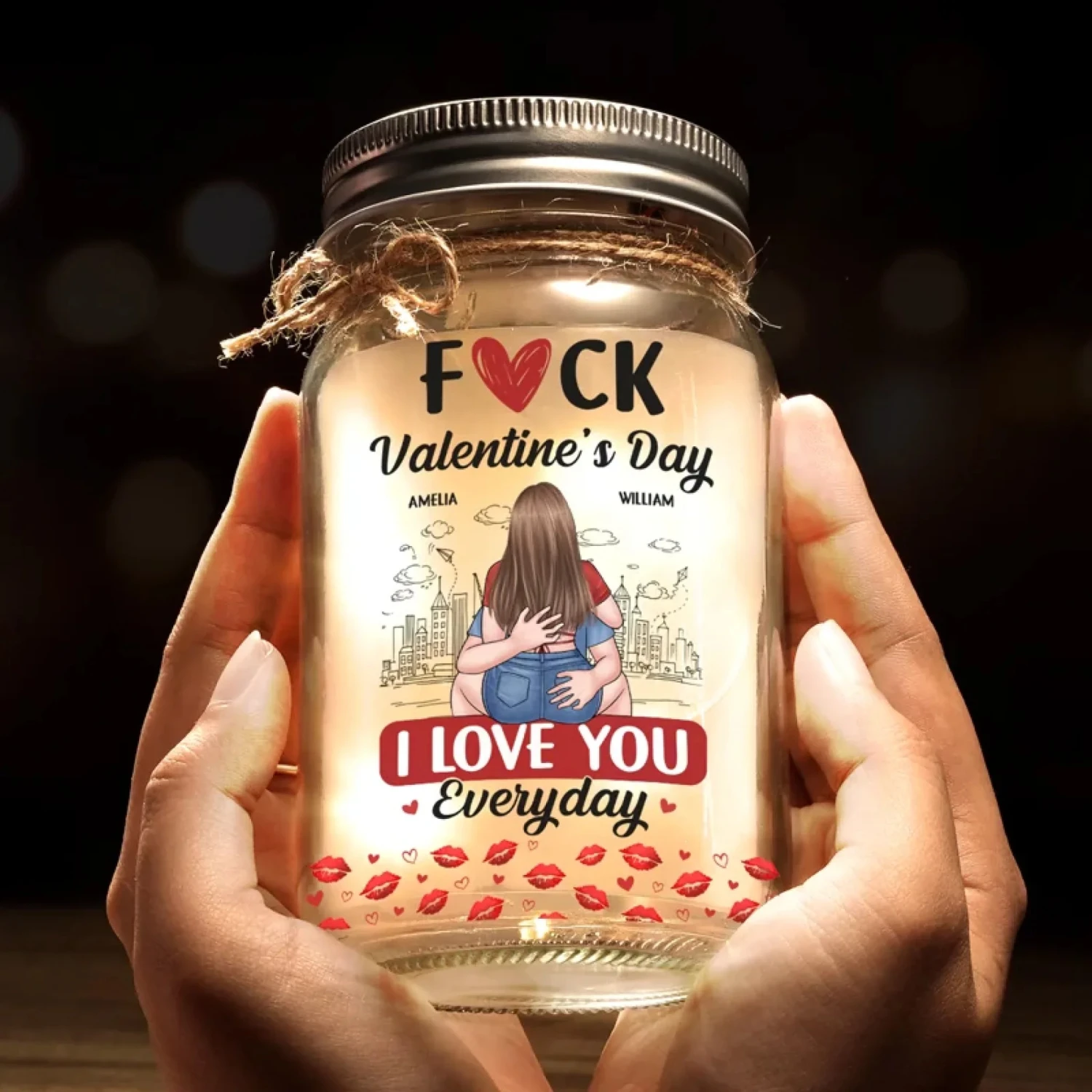 Love Is Sweet, But You’re Spicy Too - Couple Personalized Custom Mason Jar Light - Valentine Gift For Husband Wife, Anniversary 5 Love Is Sweet, But You’re Spicy Too - Couple Personalized Custom Mason Jar Light - Valentine Gift For Husband Wife, Anniversary - Image 5