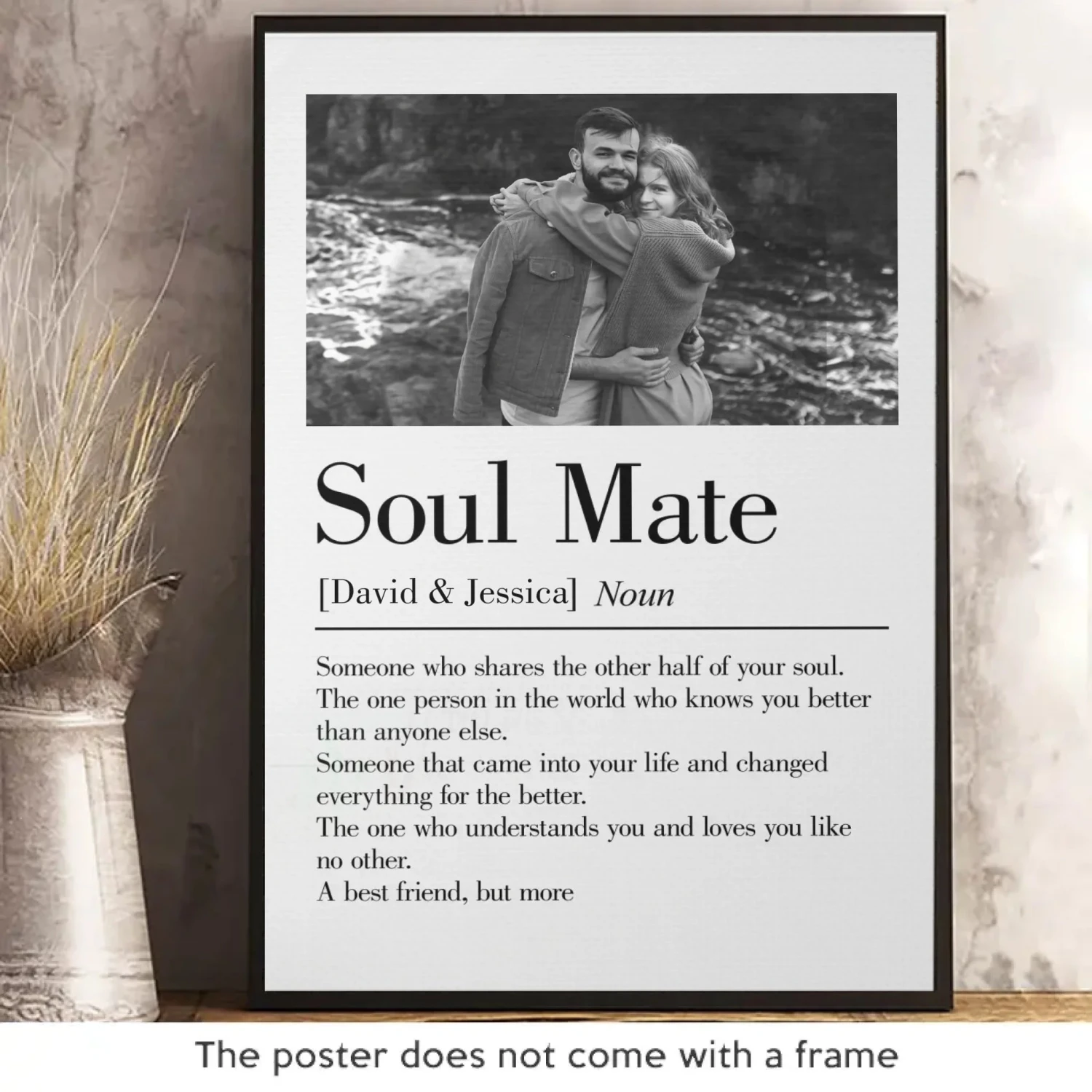 Custom Photo Soul Mate Came Into Your Life And Changed Everything For The Better - Couple Personalized Custom Vertical Poster - Gift For Husband Wife, Anniversary 2 Custom Photo Soul Mate Came Into Your Life And Changed Everything For The Better - Couple Personalized Custom Vertical Poster - Gift For Husband Wife, Anniversary - Image 2