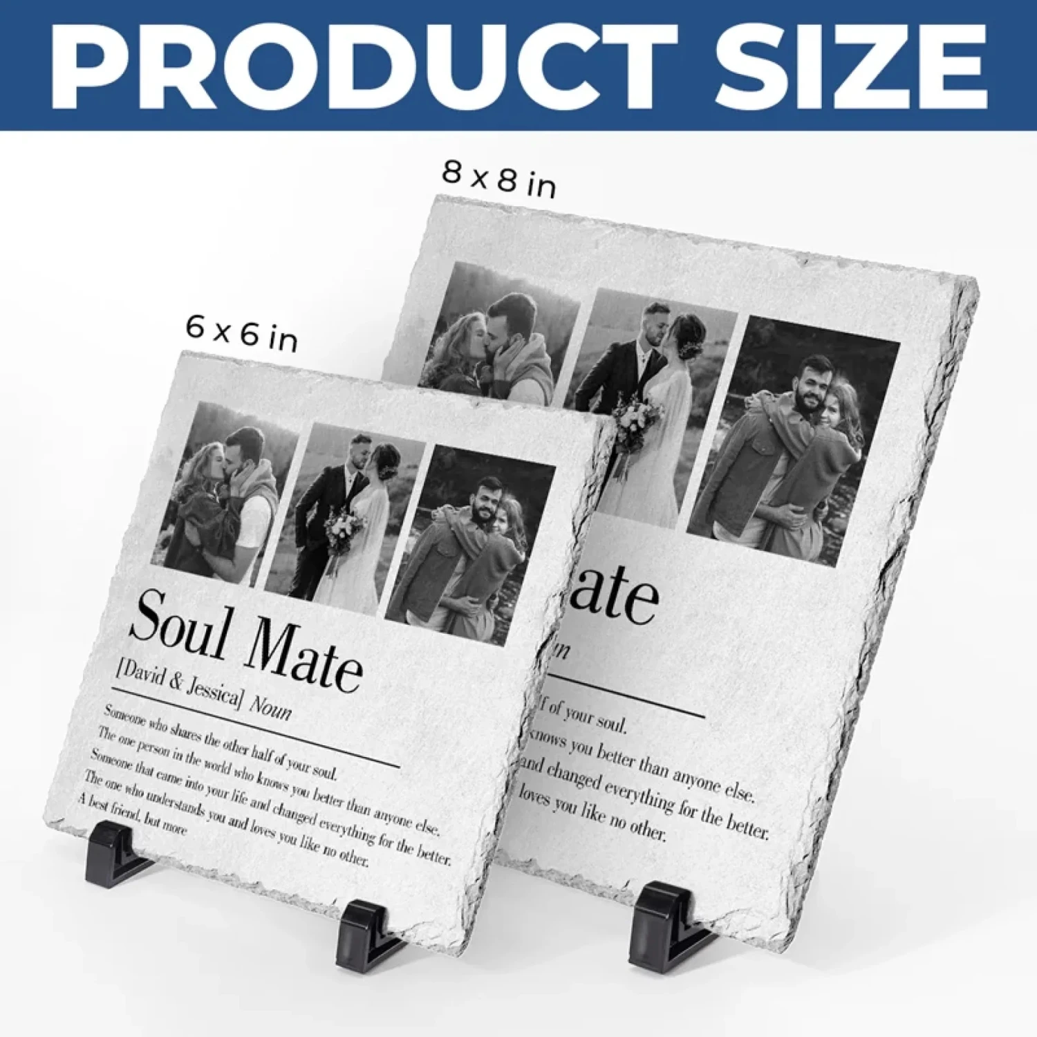 Custom Photo Forever Starts Here - Couple Personalized Custom Square Shaped Stone With Stand - Gift For Husband Wife, Anniversary 5 Custom Photo Forever Starts Here - Couple Personalized Custom Square Shaped Stone With Stand - Gift For Husband Wife, Anniversary - Image 5