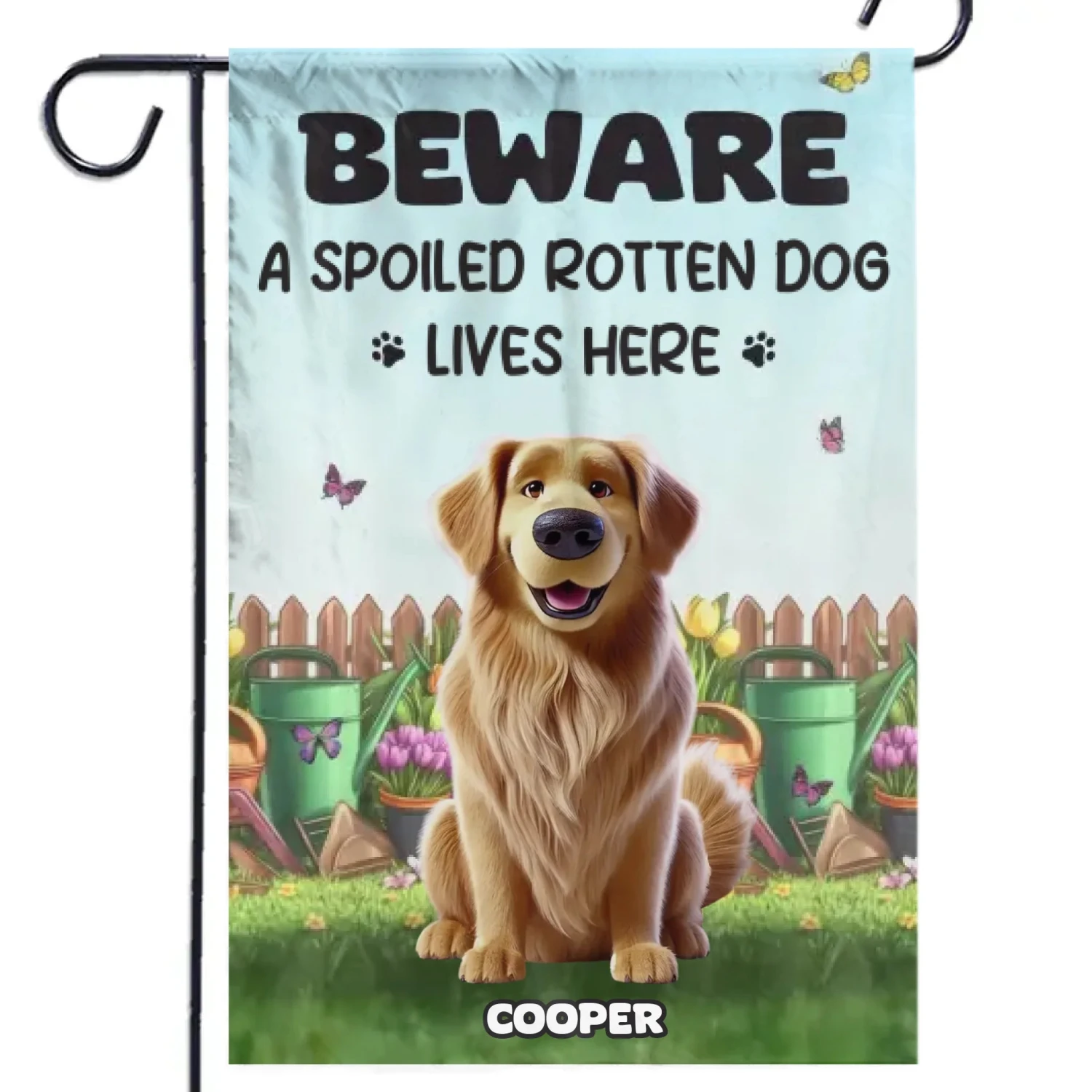 My Little Garden Buddy - Dog Personalized Custom Flag - Gift For Pet Owners, Pet Lovers 2 My Little Garden Buddy - Dog Personalized Custom Flag - Gift For Pet Owners, Pet Lovers - Image 2