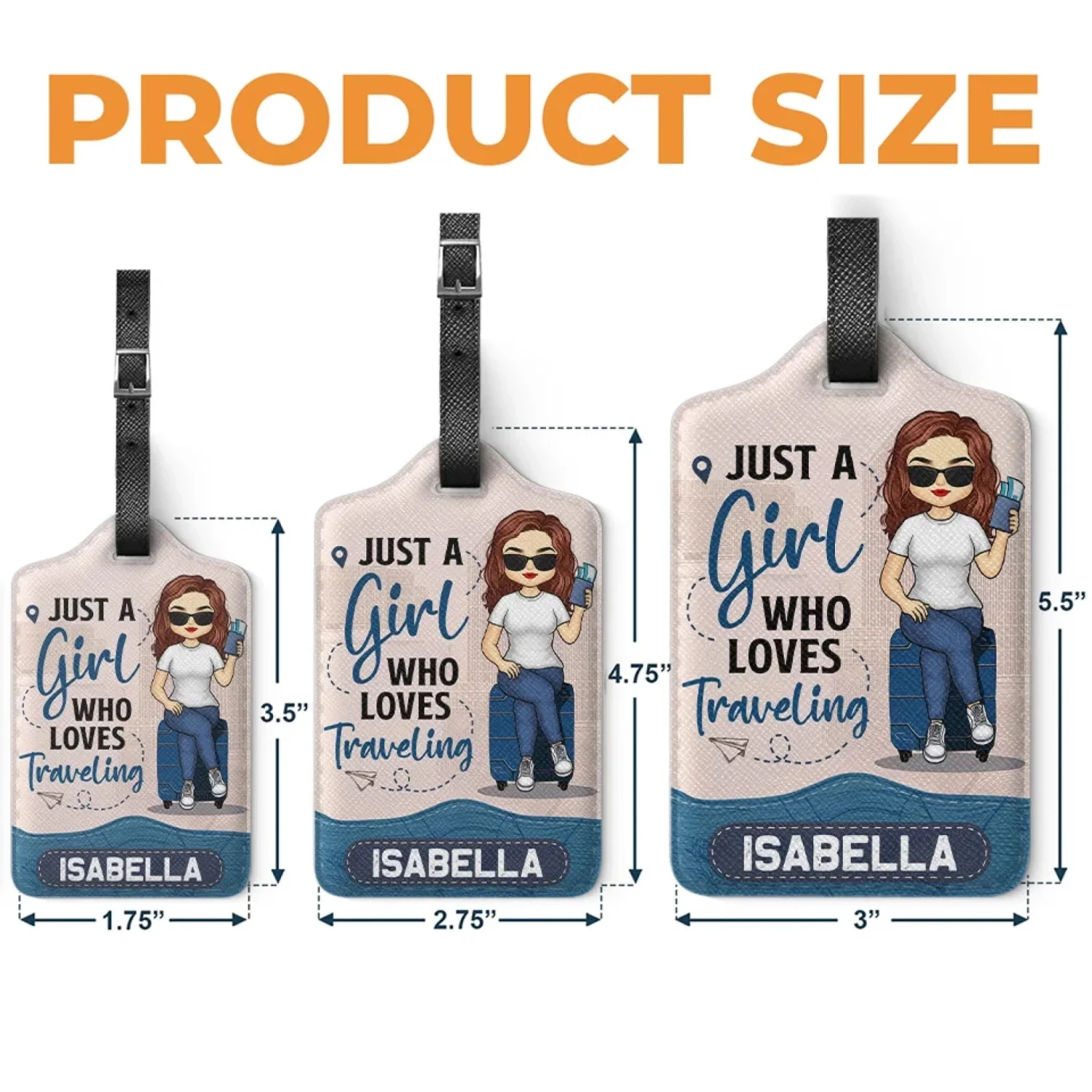 Just A Girl Who Loves To Explore The World - Travel Personalized Custom Luggage Tag - Holiday Vacation Gift, Gift For Adventure Travel Lovers 5 Just A Girl Who Loves To Explore The World - Travel Personalized Custom Luggage Tag - Holiday Vacation Gift, Gift For Adventure Travel Lovers - Image 5