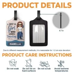 Just A Girl Who Loves To Explore The World - Travel Personalized Custom Luggage Tag - Holiday Vacation Gift, Gift For Adventure Travel Lovers 8 Just A Girl Who Loves To Explore The World - Travel Personalized Custom Luggage Tag - Holiday Vacation Gift, Gift For Adventure Travel Lovers -Pawfect House Store 6791dfe0e080d