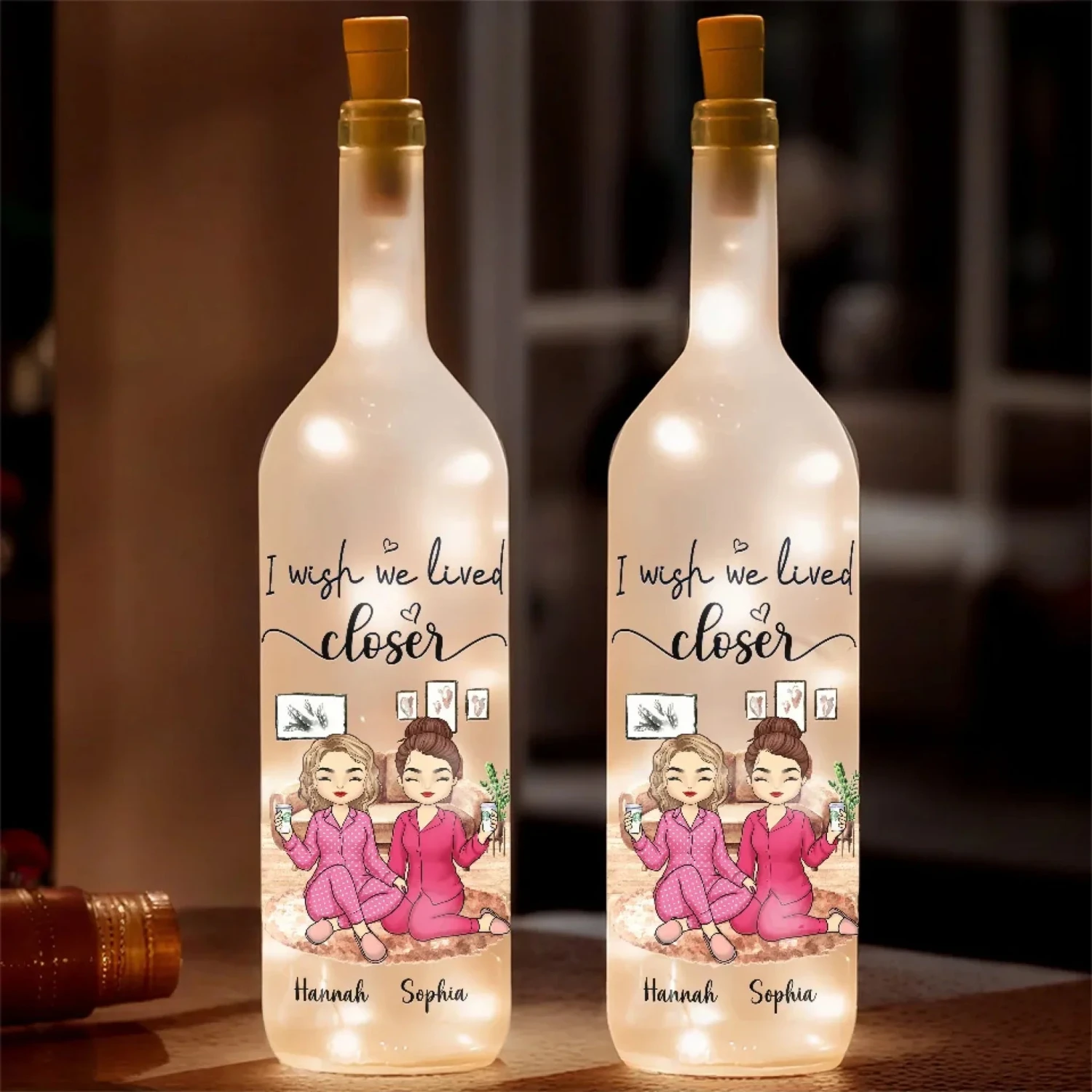 Time Together Is Priceless - Bestie Personalized Custom Bottle Lamp - Gift For Best Friends, BFF, Sisters 1 Time Together Is Priceless - Bestie Personalized Custom Bottle Lamp - Gift For Best Friends, BFF, Sisters