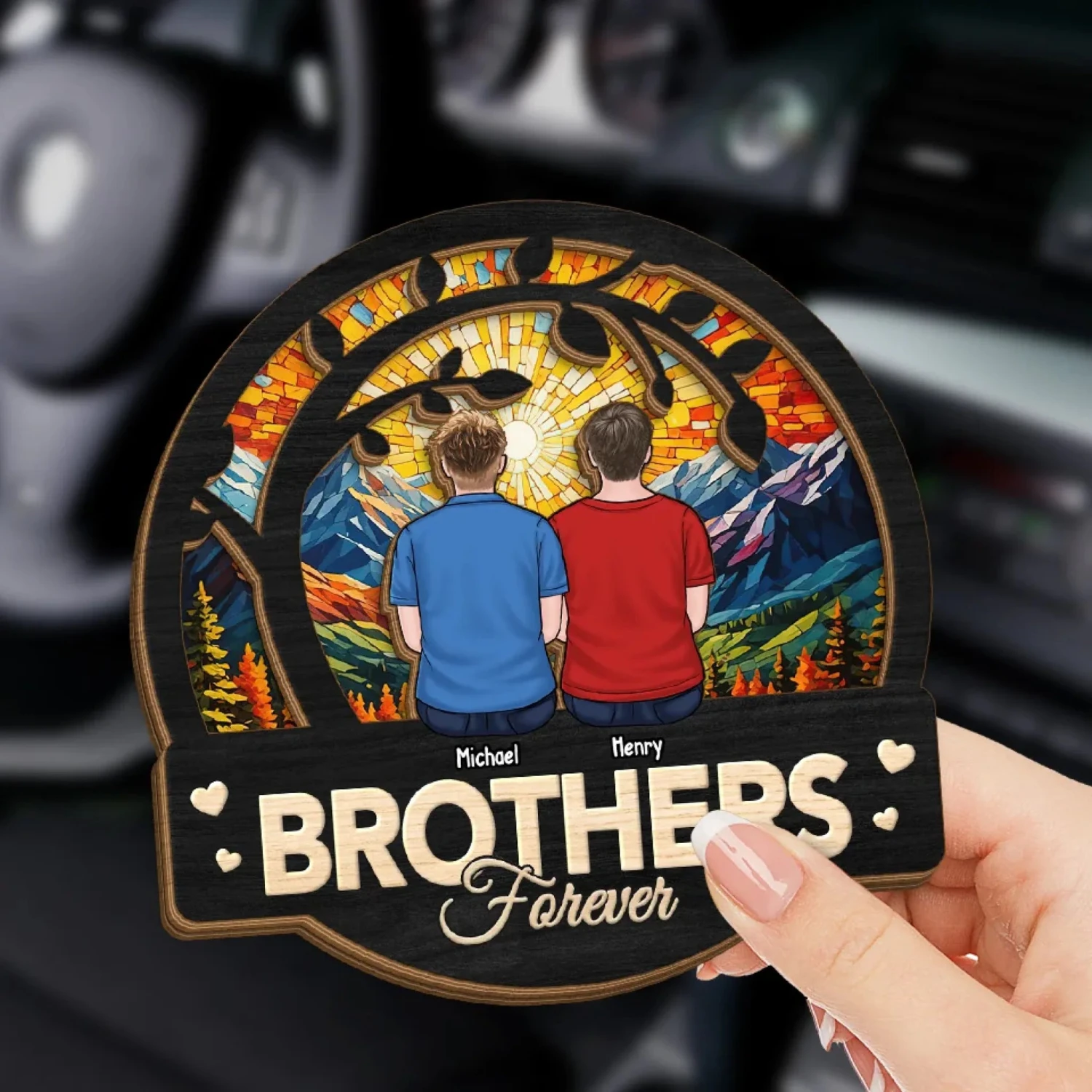 Cherish Every Drive With A Meaningful Gift - Family Personalized Custom Car Visor Clip - Gift For Siblings, Brothers, Sisters 3 Cherish Every Drive With A Meaningful Gift - Family Personalized Custom Car Visor Clip - Gift For Siblings, Brothers, Sisters - Image 3