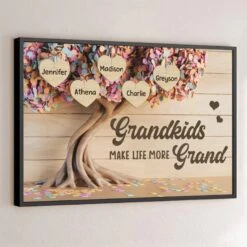 Together We Make A Family - Family Personalized Custom Horizontal Poster - Gift For Grandma, Grandpa, Grandkid