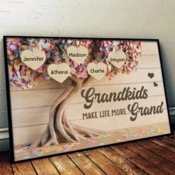Together We Make A Family - Family Personalized Custom Horizontal Poster - Gift For Grandma, Grandpa, Grandkid -Pawfect House Store 679215719e8a7