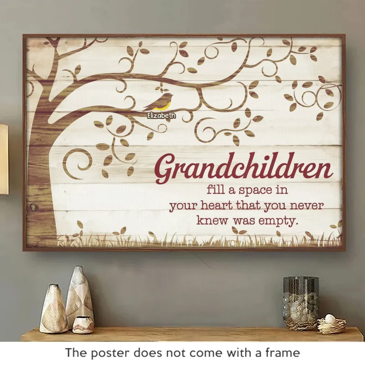 Grandkids Light Up Our Lives - Family Personalized Custom Horizontal Poster - Gift For Grandma, Grandpa, Grandkid 2 Grandkids Light Up Our Lives - Family Personalized Custom Horizontal Poster - Gift For Grandma, Grandpa, Grandkid - Image 2