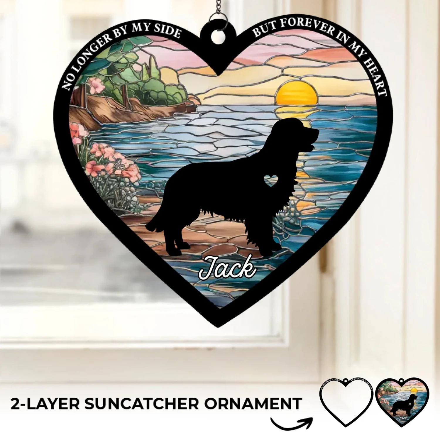 A Dog’s Love, An Everlasting Memory - Memorial Personalized Window Hanging Suncatcher Ornament - Sympathy Gift For Pet Owners, Pet Lovers 2 A Dog’s Love, An Everlasting Memory - Memorial Personalized Window Hanging Suncatcher Ornament - Sympathy Gift For Pet Owners, Pet Lovers - Image 2