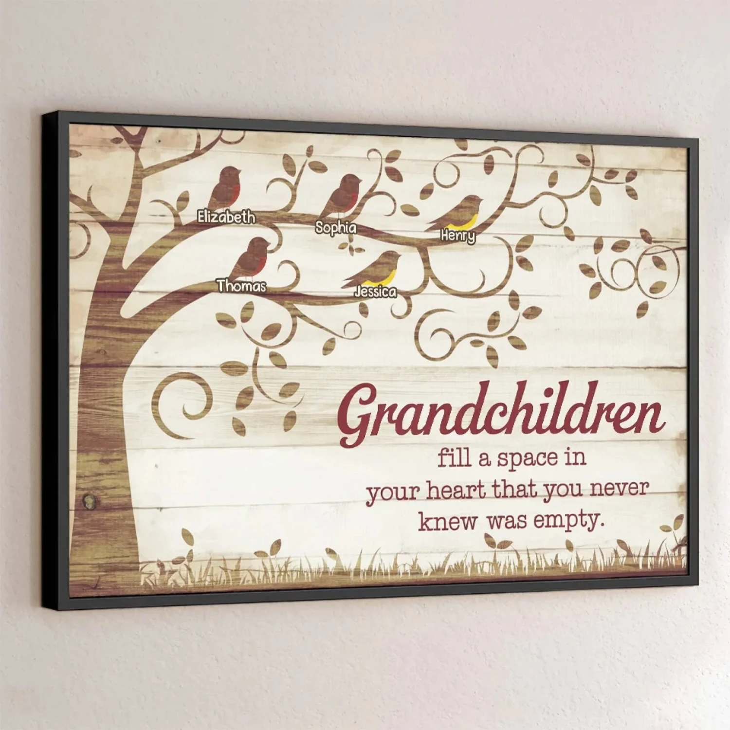 Grandkids Light Up Our Lives - Family Personalized Custom Horizontal Poster - Gift For Grandma, Grandpa, Grandkid 1 Grandkids Light Up Our Lives - Family Personalized Custom Horizontal Poster - Gift For Grandma, Grandpa, Grandkid