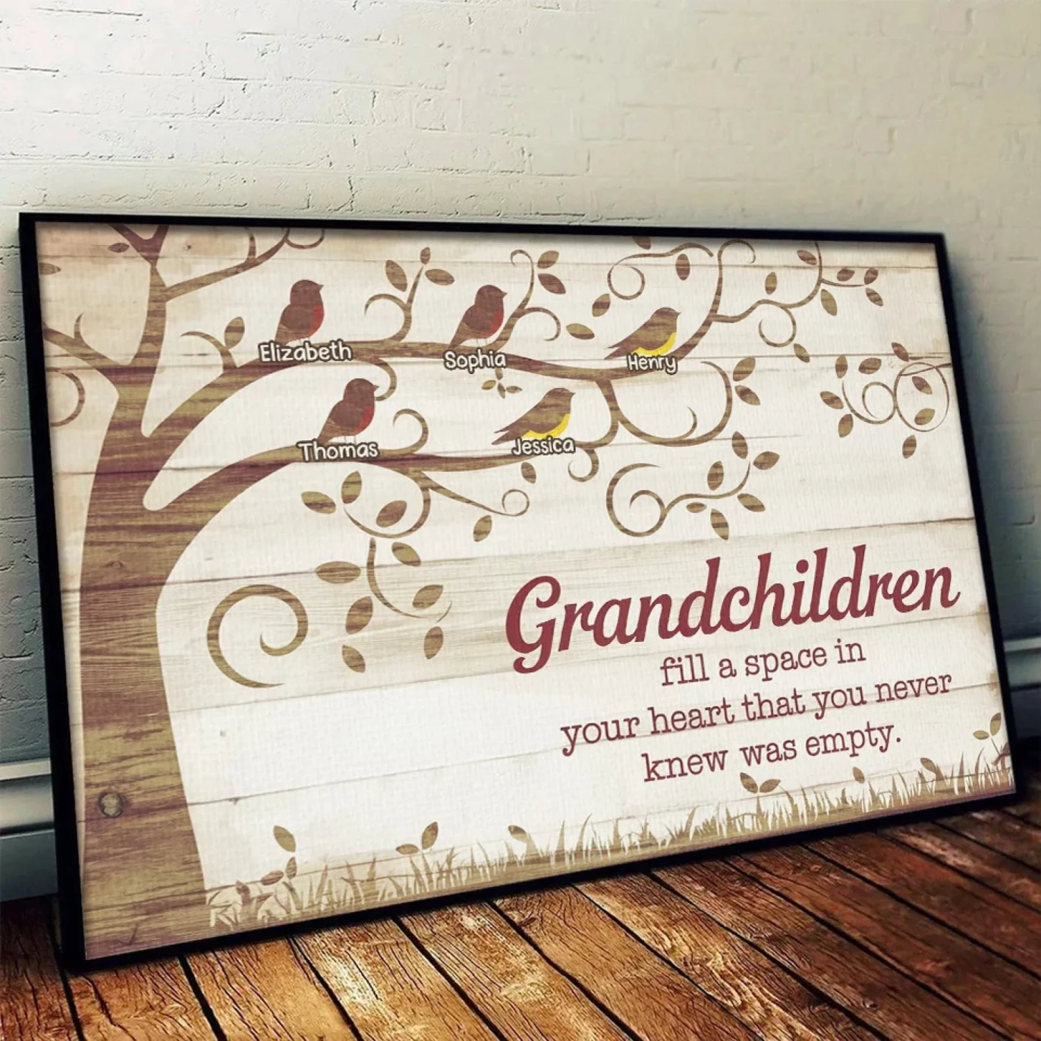 Grandkids Light Up Our Lives - Family Personalized Custom Horizontal Poster - Gift For Grandma, Grandpa, Grandkid 4 Grandkids Light Up Our Lives - Family Personalized Custom Horizontal Poster - Gift For Grandma, Grandpa, Grandkid - Image 4