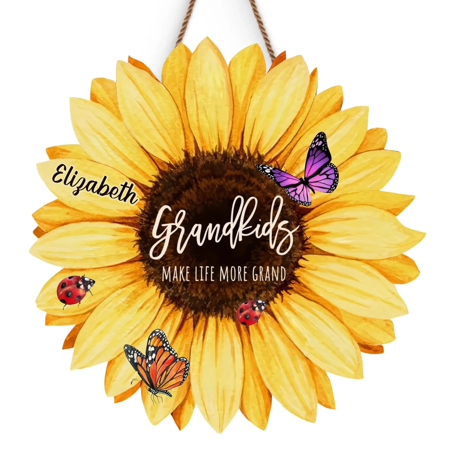 Love Grows Grander With Grandchildren - Family Personalized Custom Shaped Home Decor Wood Sign - House Warming Gift For Mom, Grandma 2 Love Grows Grander With Grandchildren - Family Personalized Custom Shaped Home Decor Wood Sign - House Warming Gift For Mom, Grandma - Image 2