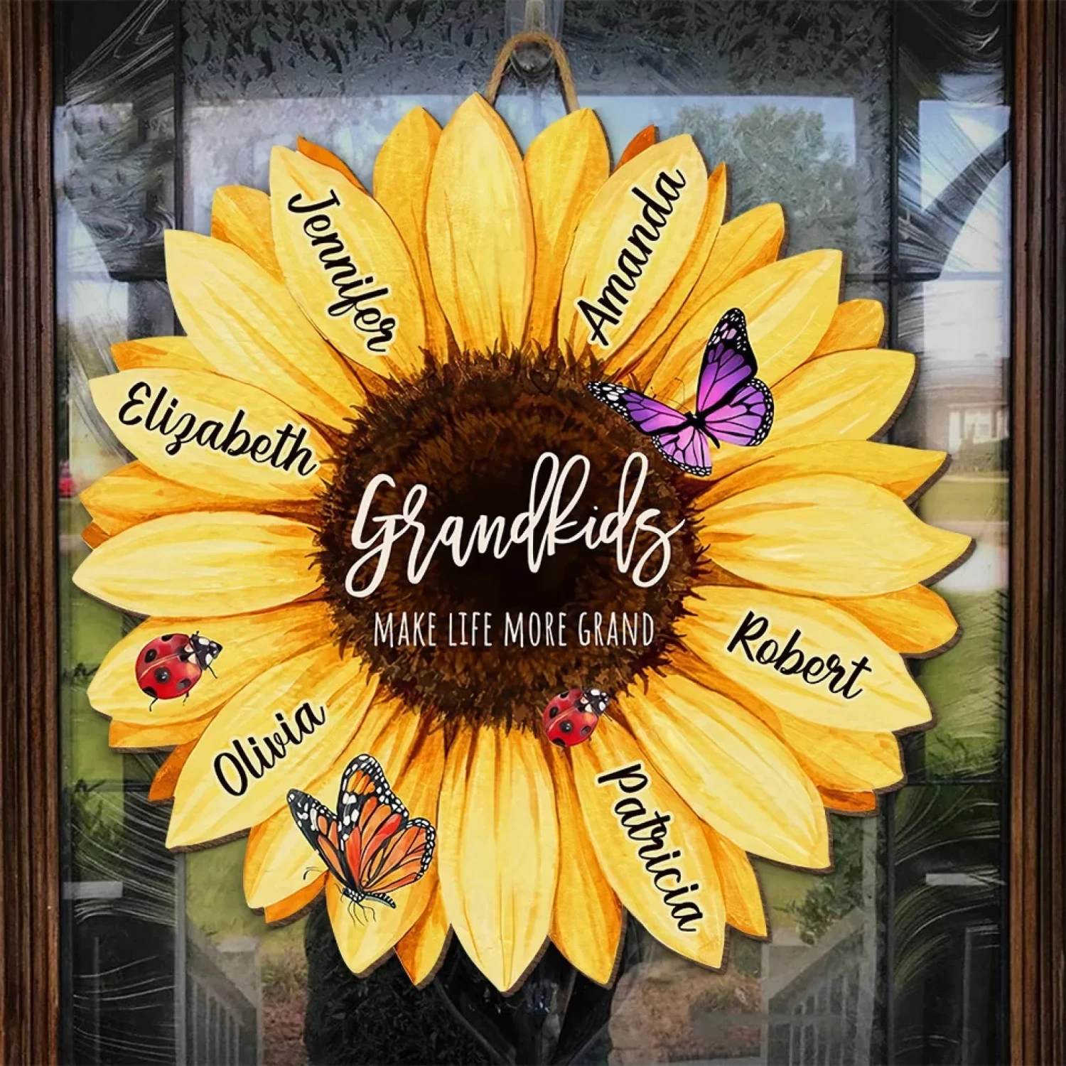 Love Grows Grander With Grandchildren - Family Personalized Custom Shaped Home Decor Wood Sign - House Warming Gift For Mom, Grandma 4 Love Grows Grander With Grandchildren - Family Personalized Custom Shaped Home Decor Wood Sign - House Warming Gift For Mom, Grandma - Image 4