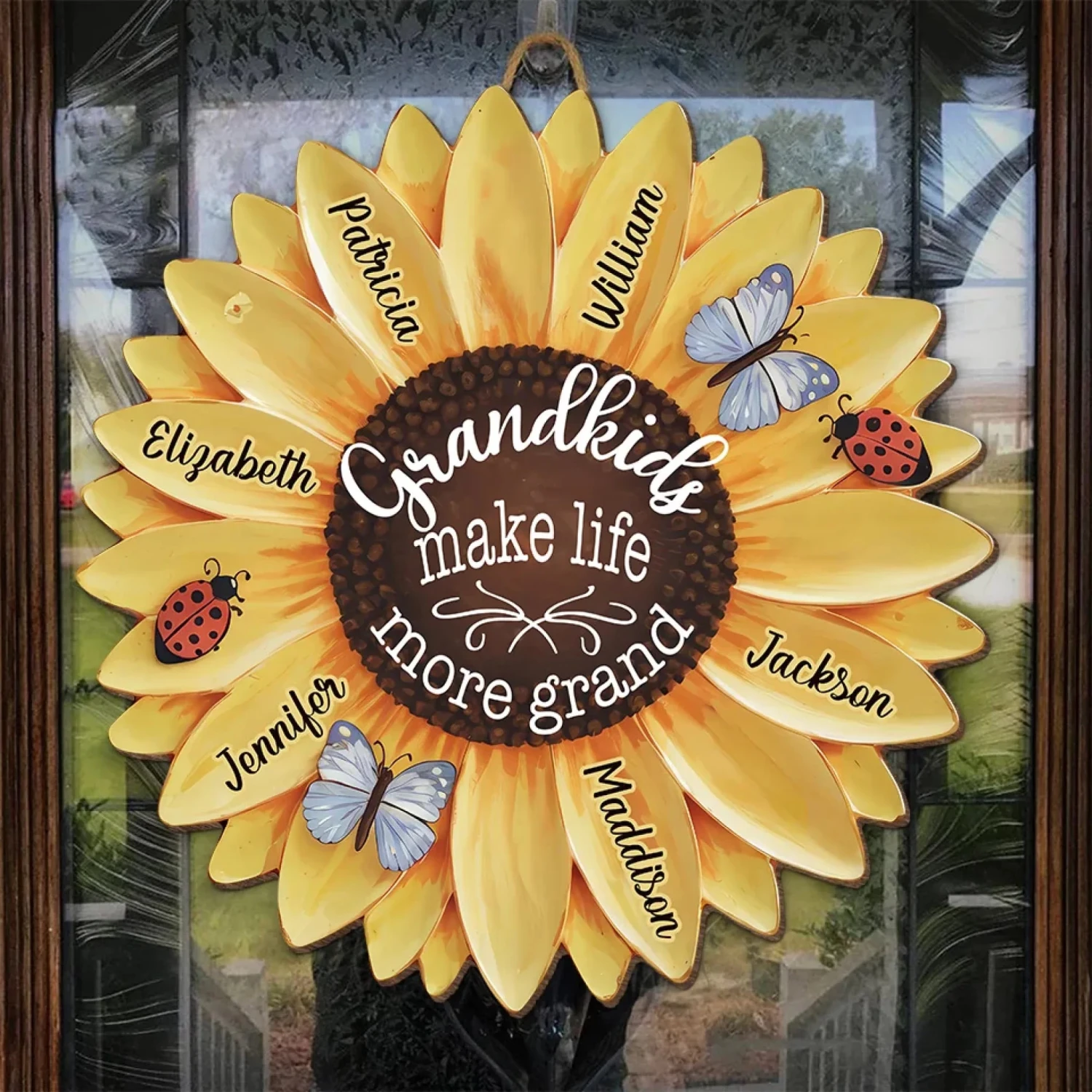 Grandkids Keep The Heart Young - Family Personalized Custom Shaped Home Decor Wood Sign - House Warming Gift For Mom, Grandma 4 Grandkids Keep The Heart Young - Family Personalized Custom Shaped Home Decor Wood Sign - House Warming Gift For Mom, Grandma - Image 4