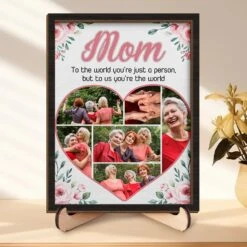 Custom Photo Forever Grateful For These Moments - Family Personalized Custom 2-Layered Wooden Plaque With Stand - Gift For Mom, Daughter