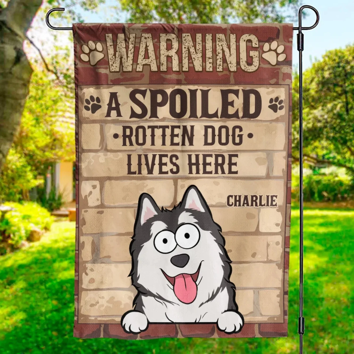 Paws Off Or Face The Dogs - Dog Personalized Custom Flag - Gift For Pet Owners, Pet Lovers 1 Paws Off Or Face The Dogs - Dog Personalized Custom Flag - Gift For Pet Owners, Pet Lovers