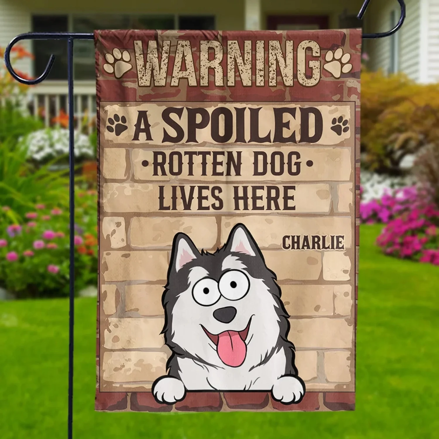 Paws Off Or Face The Dogs - Dog Personalized Custom Flag - Gift For Pet Owners, Pet Lovers 4 Paws Off Or Face The Dogs - Dog Personalized Custom Flag - Gift For Pet Owners, Pet Lovers - Image 4