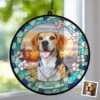 Custom Photo You Filled My Life With Love - Memorial Personalized Window Hanging Suncatcher Ornament - Sympathy Gift For Pet Owners, Pet Lovers