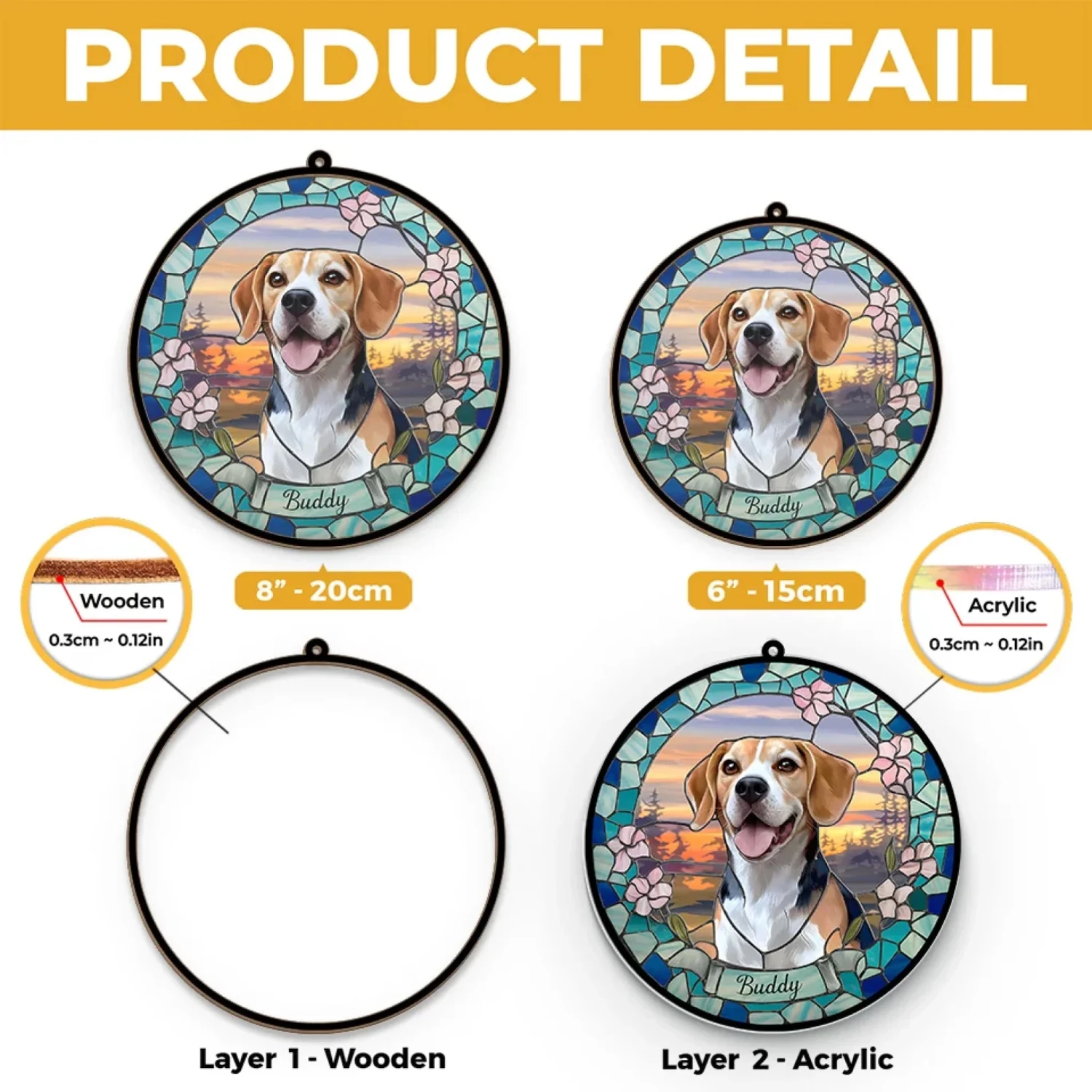 Custom Photo You Filled My Life With Love - Memorial Personalized Window Hanging Suncatcher Ornament - Sympathy Gift For Pet Owners, Pet Lovers 5 Custom Photo You Filled My Life With Love - Memorial Personalized Window Hanging Suncatcher Ornament - Sympathy Gift For Pet Owners, Pet Lovers - Image 5