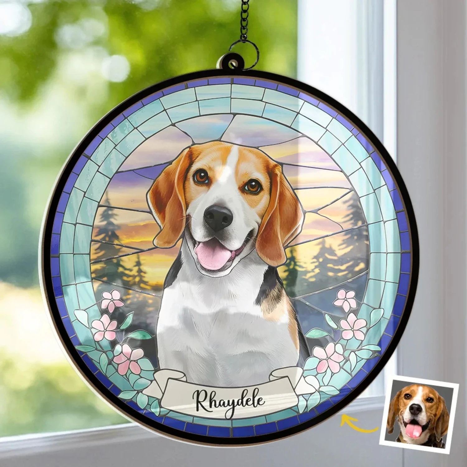 Custom Photo My Life Is Richer Because You - Memorial Personalized Window Hanging Suncatcher Ornament - Sympathy Gift For Pet Owners, Pet Lovers 1 Custom Photo My Life Is Richer Because You - Memorial Personalized Window Hanging Suncatcher Ornament - Sympathy Gift For Pet Owners, Pet Lovers