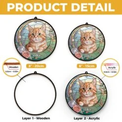 Custom Photo Love You Forever - Memorial Personalized Window Hanging Suncatcher Ornament - Sympathy Gift For Pet Owners, Pet Lovers -Pawfect House Store 67934bd08ac6f