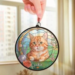 Custom Photo Love You Forever - Memorial Personalized Window Hanging Suncatcher Ornament - Sympathy Gift For Pet Owners, Pet Lovers -Pawfect House Store 67934bd0aef55