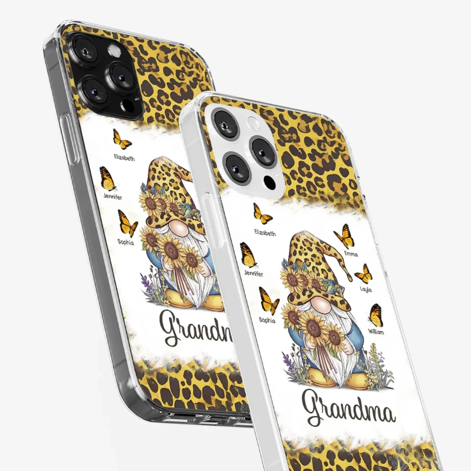A Gnome’s Wisdom, A Grandma’s Heart - Family Personalized Custom Clear Phone Case - Gift For Mom, Grandma 5 A Gnome’s Wisdom, A Grandma’s Heart - Family Personalized Custom Clear Phone Case - Gift For Mom, Grandma - Image 5