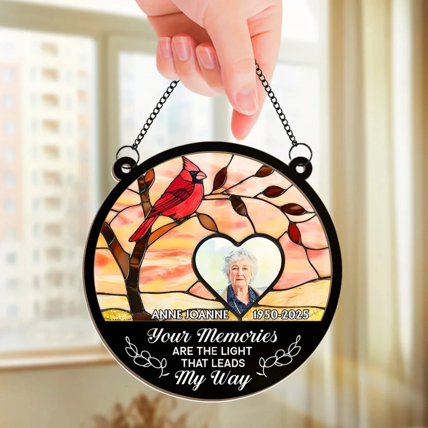 Custom Photo Celebrate Memories That Shine Brightly - Memorial Personalized Window Hanging Suncatcher Ornament - Sympathy Gift For Family Members 3 Custom Photo Celebrate Memories That Shine Brightly - Memorial Personalized Window Hanging Suncatcher Ornament - Sympathy Gift For Family Members - Image 3