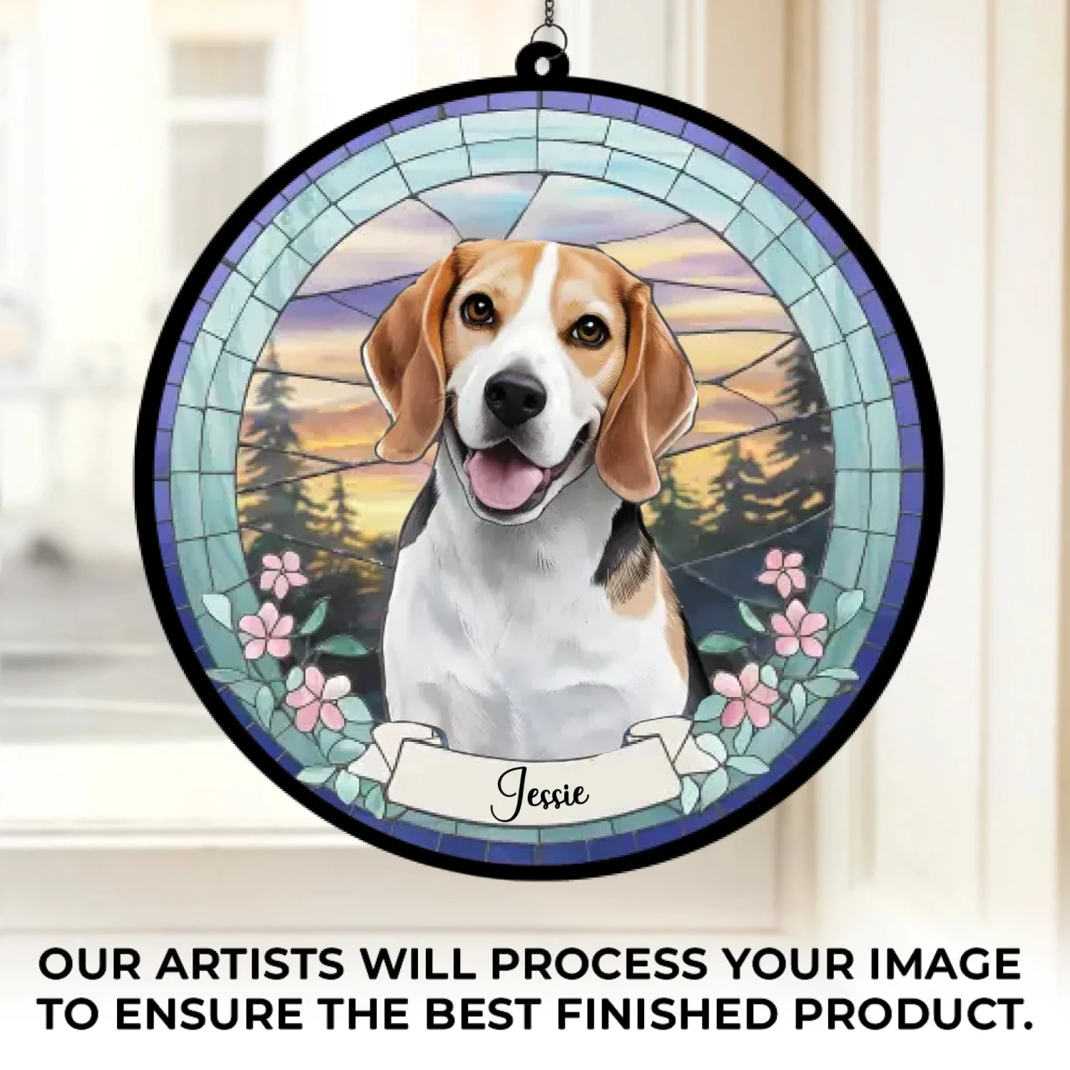 Custom Photo My Life Is Richer Because You - Memorial Personalized Window Hanging Suncatcher Ornament - Sympathy Gift For Pet Owners, Pet Lovers 2 Custom Photo My Life Is Richer Because You - Memorial Personalized Window Hanging Suncatcher Ornament - Sympathy Gift For Pet Owners, Pet Lovers - Image 2
