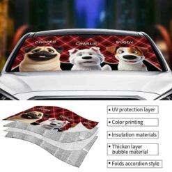Double The Trouble, Double The Fun- Dog & Cat Personalized Custom Auto Windshield Sunshade, Car Window Protector - Gift For Pet Owners, Pet Lovers 7 Double The Trouble, Double The Fun- Dog & Cat Personalized Custom Auto Windshield Sunshade, Car Window Protector - Gift For Pet Owners, Pet Lovers -Pawfect House Store 67935f5f05840