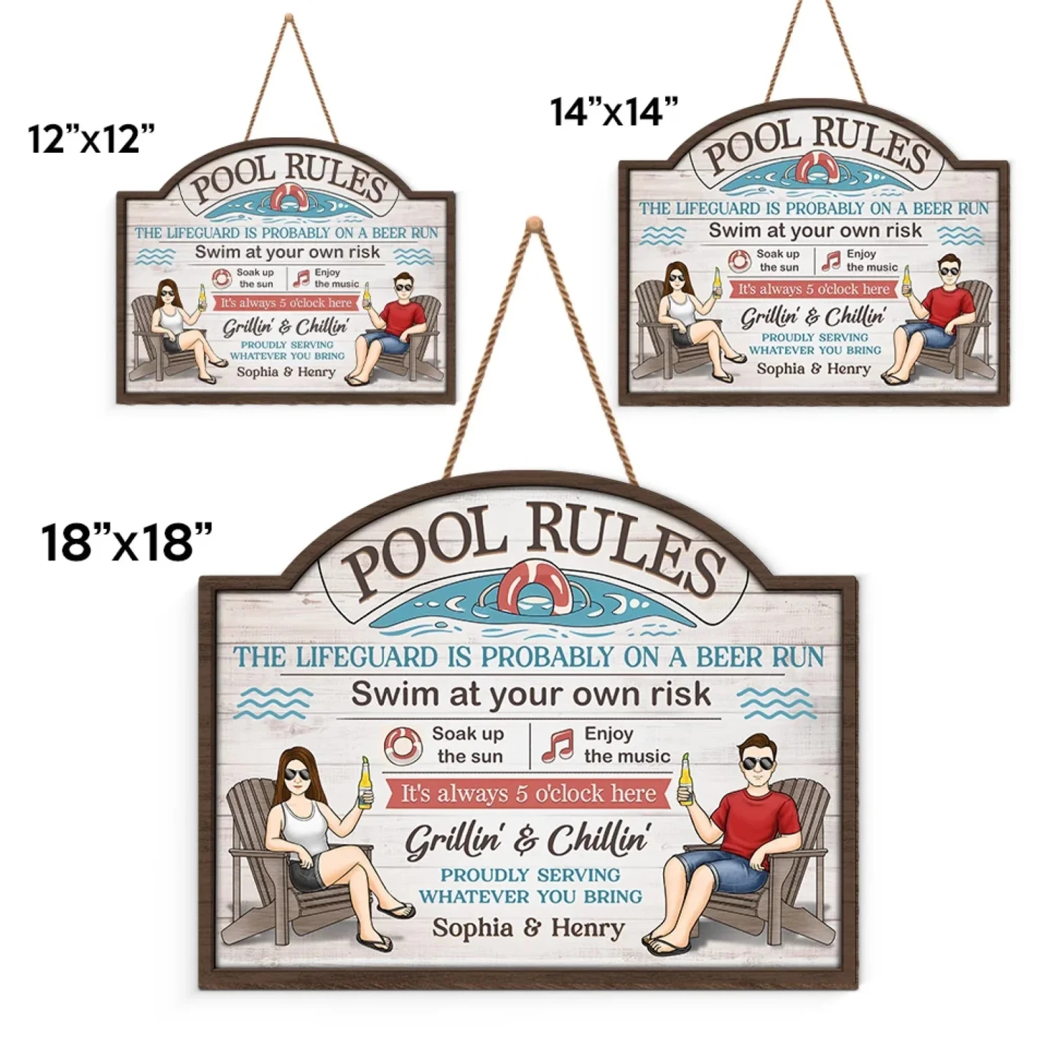 Sun, Water, And You - Couple Personalized Custom Home Decor Wood Sign - Gift For Husband Wife, Anniversary 5 Sun, Water, And You - Couple Personalized Custom Home Decor Wood Sign - Gift For Husband Wife, Anniversary - Image 5