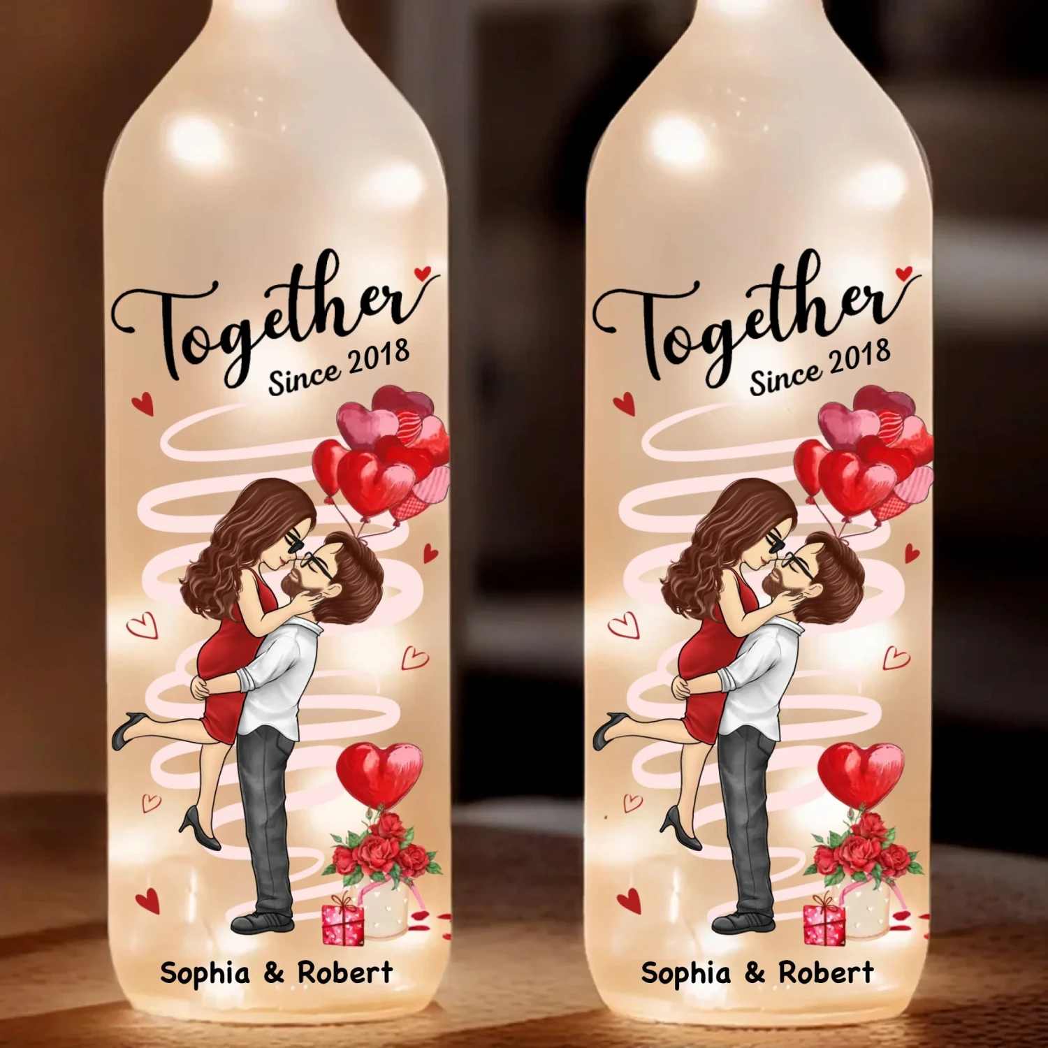 You’re My Happily Ever After - Couple Personalized Custom Bottle Lamp - Gift For Husband Wife, Anniversary 2 You’re My Happily Ever After - Couple Personalized Custom Bottle Lamp - Gift For Husband Wife, Anniversary - Image 2