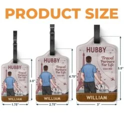 Husband And Wife Travel Partners For Life - Travel Personalized Custom Combo 2 Luggage Tags - Holiday Vacation Gift, Gift For Adventure Travel Lovers, Husband Wife, Anniversary -Pawfect House Store 67936e2ae28c6