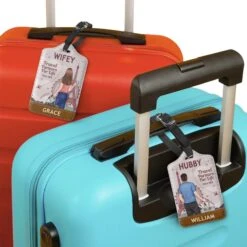 Husband And Wife Travel Partners For Life - Travel Personalized Custom Combo 2 Luggage Tags - Holiday Vacation Gift, Gift For Adventure Travel Lovers, Husband Wife, Anniversary -Pawfect House Store 67936e2b1acf8