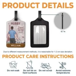 Husband And Wife Travel Partners For Life - Travel Personalized Custom Combo 2 Luggage Tags - Holiday Vacation Gift, Gift For Adventure Travel Lovers, Husband Wife, Anniversary -Pawfect House Store 67936e2b696af
