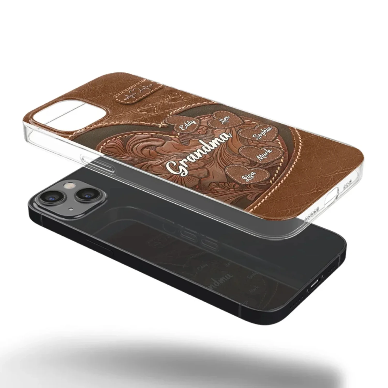 A Sweet Gift That Says You Care - Family Personalized Custom Clear Phone Case - Gift For Mom, Grandma 4 A Sweet Gift That Says You Care - Family Personalized Custom Clear Phone Case - Gift For Mom, Grandma - Image 4