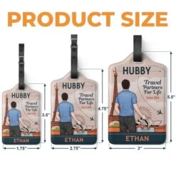 Our Love Takes Us Everywhere - Travel Personalized Custom Combo 2 Luggage Tags - Holiday Vacation Gift, Gift For Adventure Travel Lovers, Husband Wife, Anniversary 9 Our Love Takes Us Everywhere - Travel Personalized Custom Combo 2 Luggage Tags - Holiday Vacation Gift, Gift For Adventure Travel Lovers, Husband Wife, Anniversary -Pawfect House Store 6793730795f6e