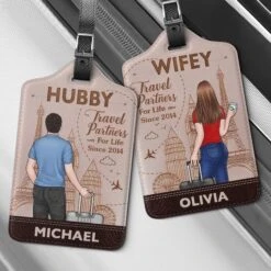 Life’s Journey Is Sweeter When Shared With You - Travel Personalized Custom Combo 2 Luggage Tags - Holiday Vacation Gift, Gift For Adventure Travel Lovers, Husband Wife, Anniversary