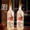 Custom Photo Always In My Heart, Never Far Away - Memorial Personalized Custom Bottle Lamp - Sympathy Gift For Family Members