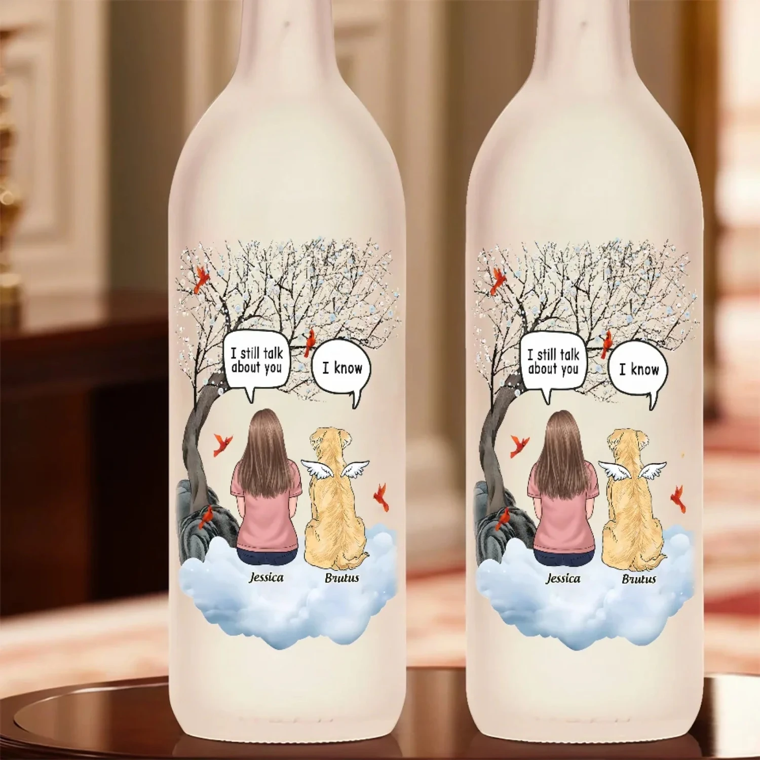 Love Knows No Goodbye - Memorial Personalized Custom Bottle Lamp - Sympathy Gift For Pet Owners, Pet Lovers 4 Love Knows No Goodbye - Memorial Personalized Custom Bottle Lamp - Sympathy Gift For Pet Owners, Pet Lovers - Image 4