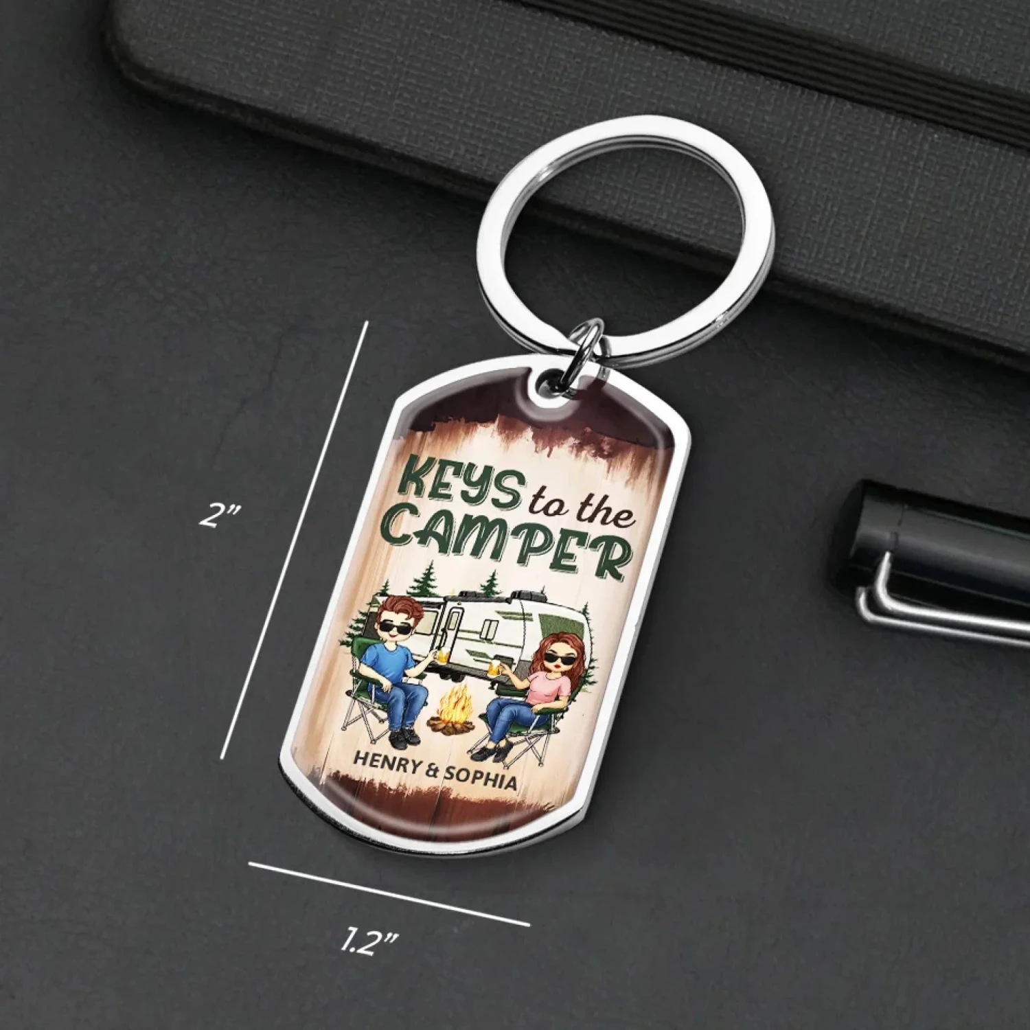 Keys To The Camper - Camping Personalized Custom Keychain - Gift For Couple, Husband Wife, Camping Lovers 5 Keys To The Camper - Camping Personalized Custom Keychain - Gift For Couple, Husband Wife, Camping Lovers - Image 5