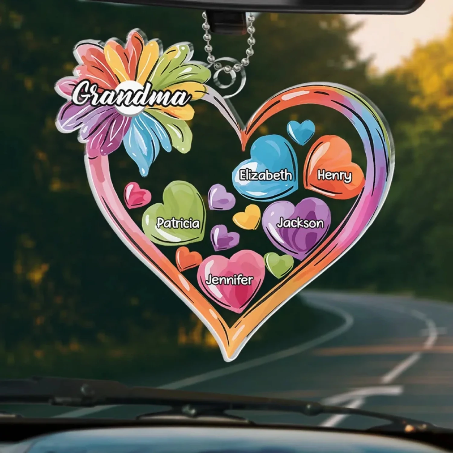 Grandkids Make Every Moment Extraordinary - Family Personalized Custom Car Ornament - Acrylic Custom Shaped - Gift For Mom, Grandma 1 Grandkids Make Every Moment Extraordinary - Family Personalized Custom Car Ornament - Acrylic Custom Shaped - Gift For Mom, Grandma