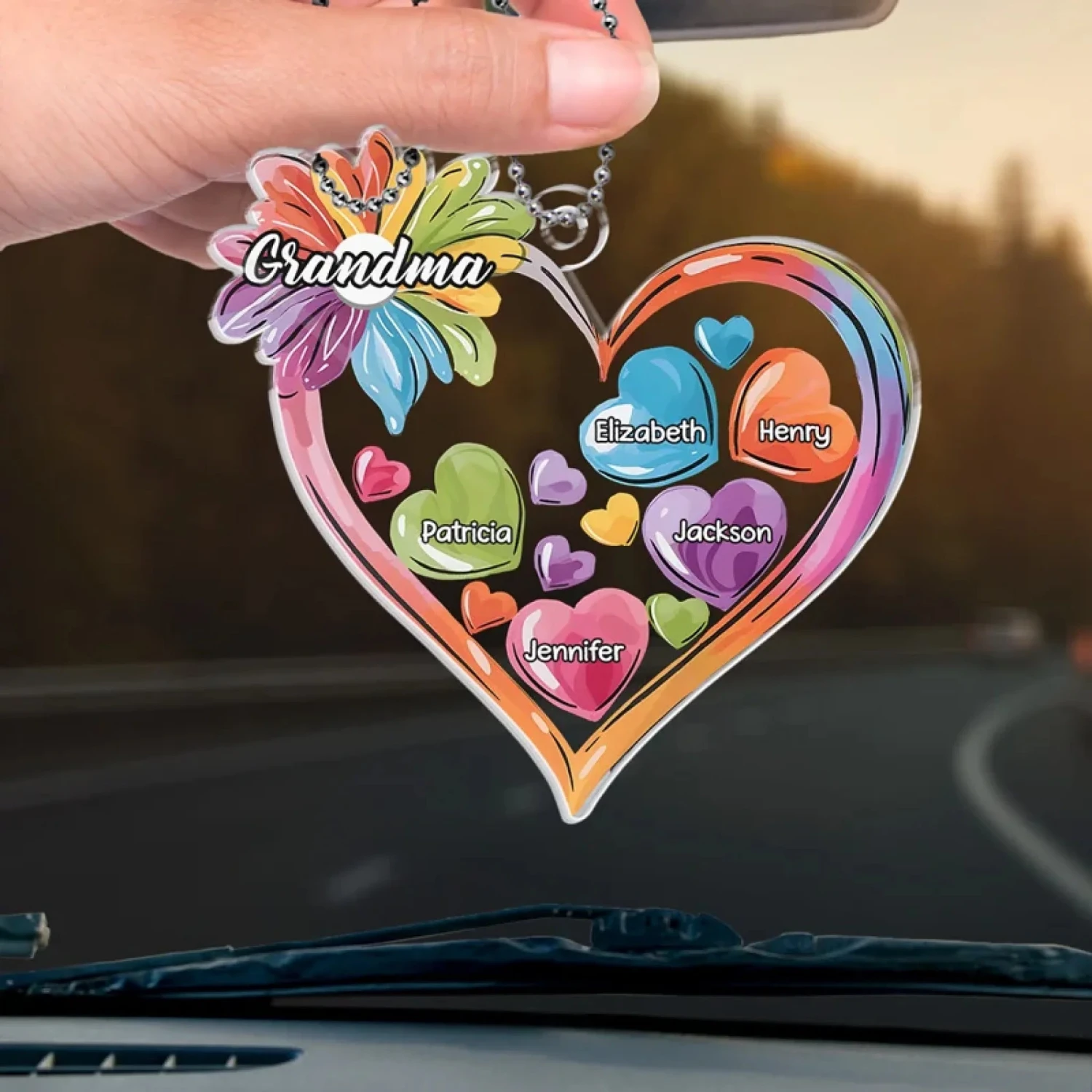 Grandkids Make Every Moment Extraordinary - Family Personalized Custom Car Ornament - Acrylic Custom Shaped - Gift For Mom, Grandma 4 Grandkids Make Every Moment Extraordinary - Family Personalized Custom Car Ornament - Acrylic Custom Shaped - Gift For Mom, Grandma - Image 4