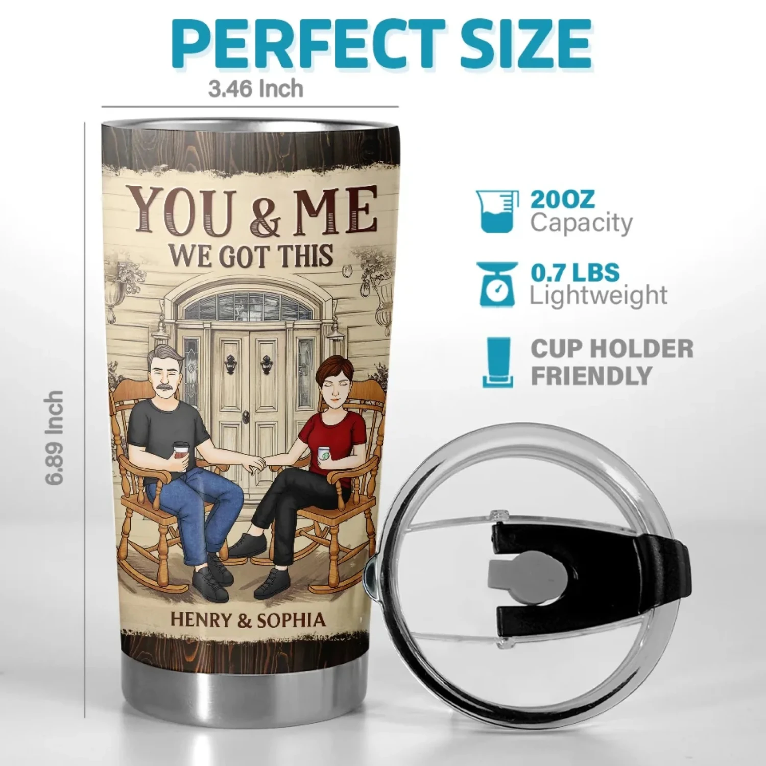 My Heart Recognized You From The Start - Couple Personalized Custom Tumbler - Gift For Husband Wife, Anniversary 3 My Heart Recognized You From The Start - Couple Personalized Custom Tumbler - Gift For Husband Wife, Anniversary - Image 3