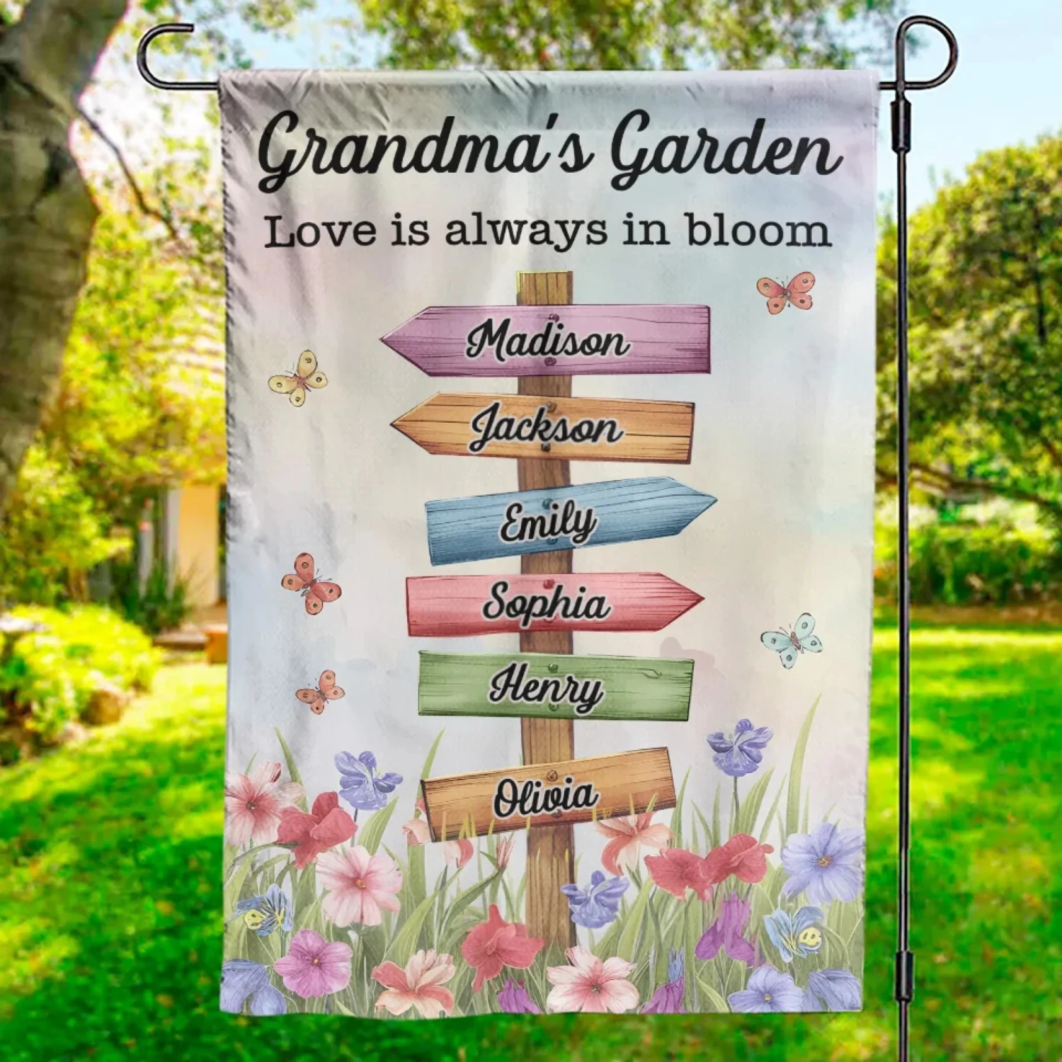 A Mother’s Love Is Endless - Family Personalized Custom Flag - Mother's Day, Gift For Mom, Grandma 1 A Mother’s Love Is Endless - Family Personalized Custom Flag - Mother's Day, Gift For Mom, Grandma
