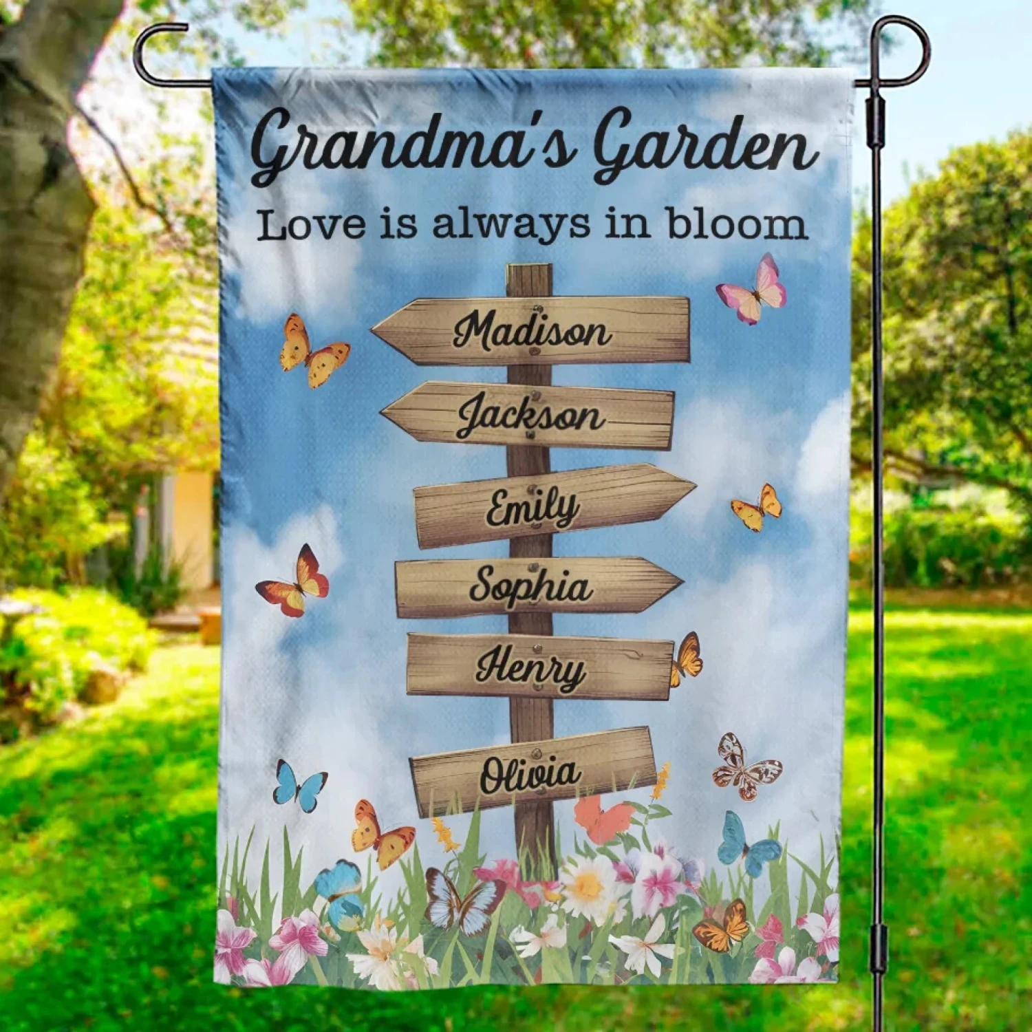 Grandmothers Make Life Sweeter - Family Personalized Custom Flag - Mother's Day, Gift For Mom, Grandma 1 Grandmothers Make Life Sweeter - Family Personalized Custom Flag - Mother's Day, Gift For Mom, Grandma