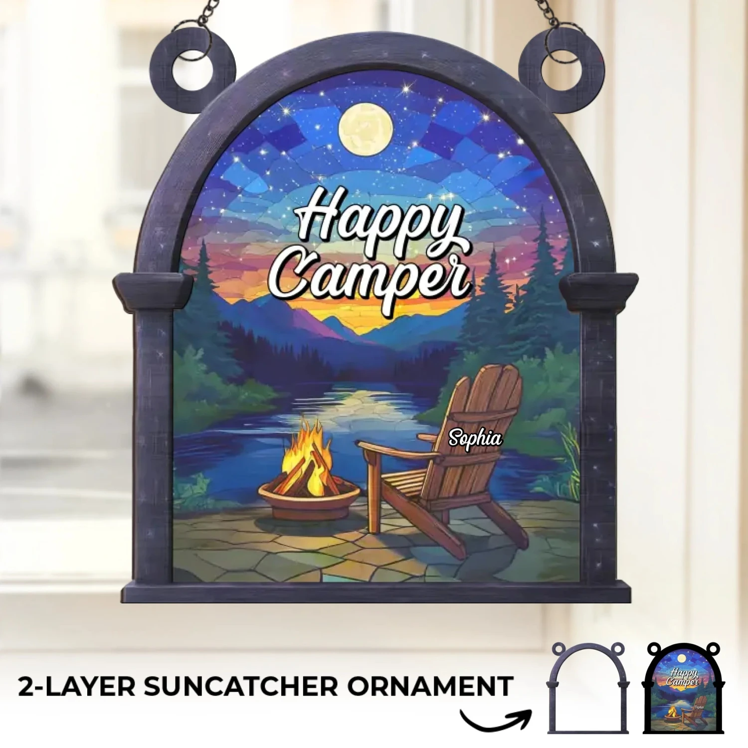 Bright Moon And Happy Me - Family Personalized Window Hanging Suncatcher - Gift For Yourself, Best Friends, Siblings, Family Members 2 Bright Moon And Happy Me - Family Personalized Window Hanging Suncatcher - Gift For Yourself, Best Friends, Siblings, Family Members - Image 2