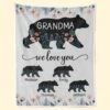 Grandkids Make Life Grand - Family Personalized Custom Blanket - Gift For Mom, Grandma