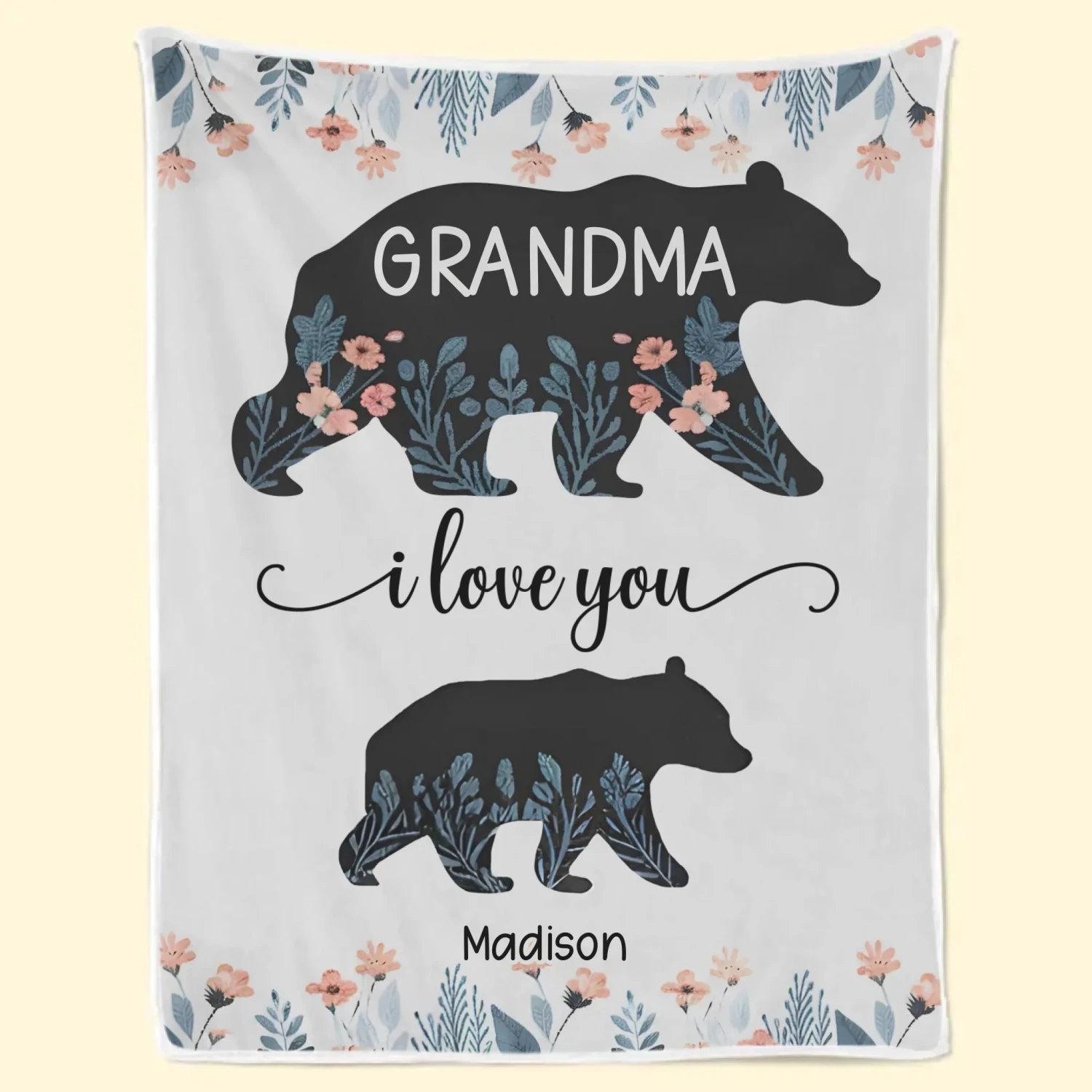 Grandkids Make Life Grand - Family Personalized Custom Blanket - Gift For Mom, Grandma 2 Grandkids Make Life Grand - Family Personalized Custom Blanket - Gift For Mom, Grandma - Image 2